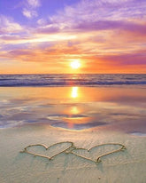 Paint-by-Numbers Kit – Sunset Seaside Landscape